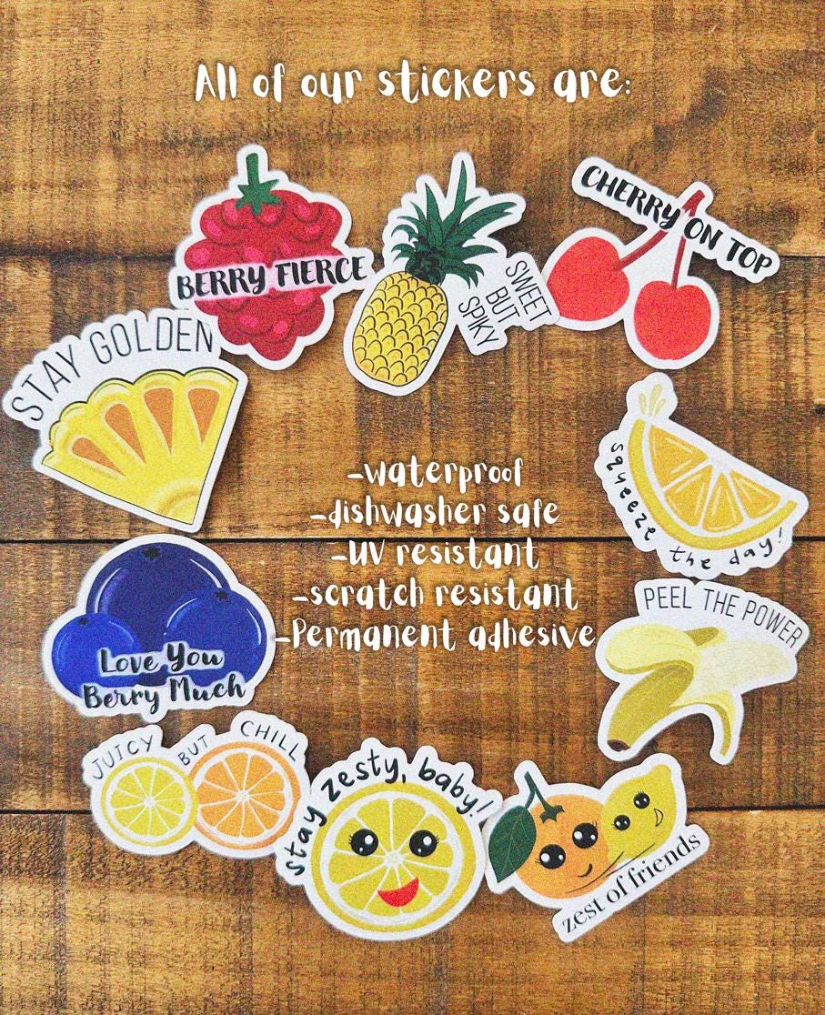 Zest of Friends Sticker | Kawaii Citrus Fruit Decal