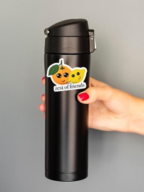 Zest of Friends Sticker | Kawaii Citrus Fruit Decal