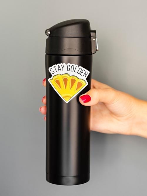 Stay Golden Pineapple Sticker | Tropical Vinyl Decal
