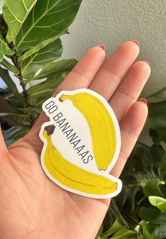 Go Bananas Sticker | Waterproof Vinyl Fruit Decal