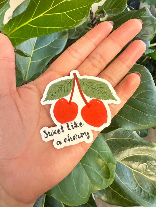 Sweet Like a Cherry Sticker | Fruit Vinyl Decal