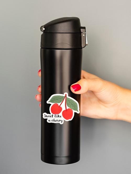 Sweet Like a Cherry Sticker | Fruit Vinyl Decal