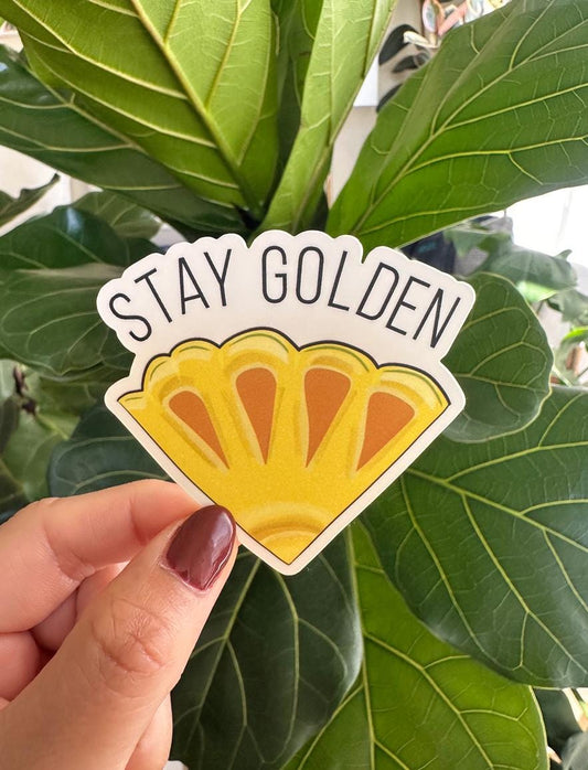Stay Golden Pineapple Sticker | Tropical Vinyl Decal