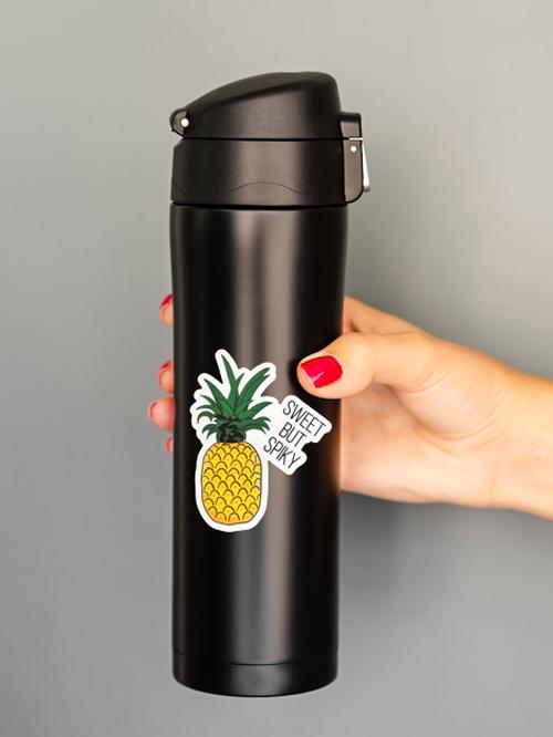 Sweet But Spiky Pineapple Sticker | Tropical Vinyl Decal