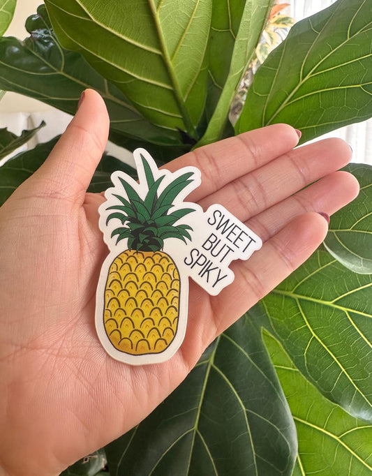 Sweet But Spiky Pineapple Sticker | Tropical Vinyl Decal