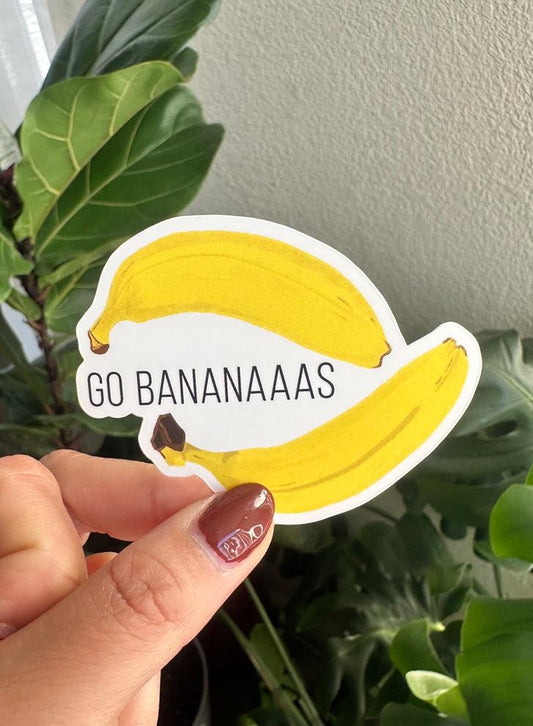 Go Bananas Sticker | Waterproof Vinyl Fruit Decal