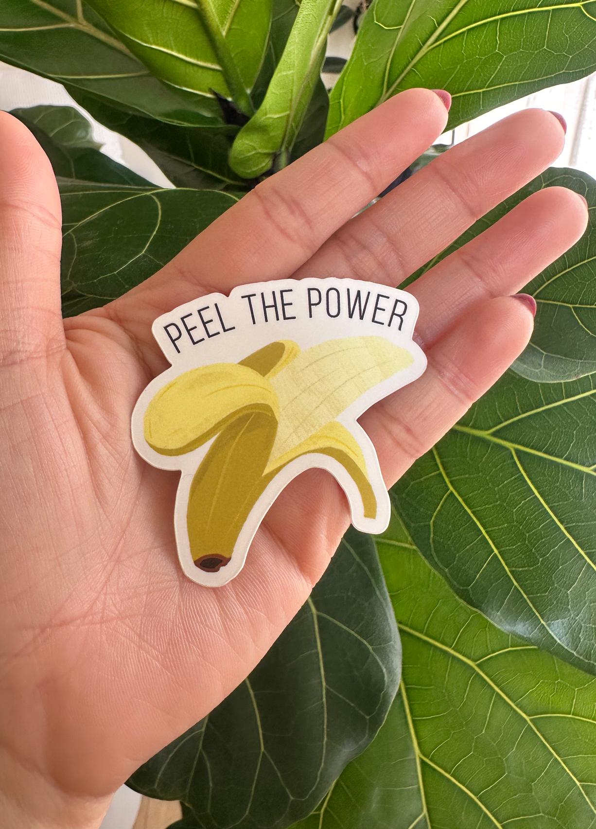 Power Banana Sticker | Motivational Fruit Decal