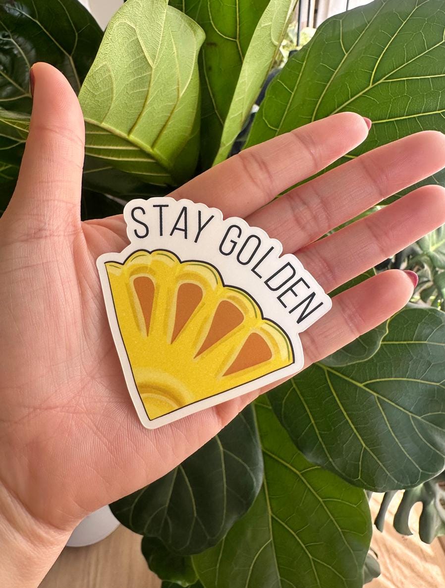 Stay Golden Pineapple Sticker | Tropical Vinyl Decal