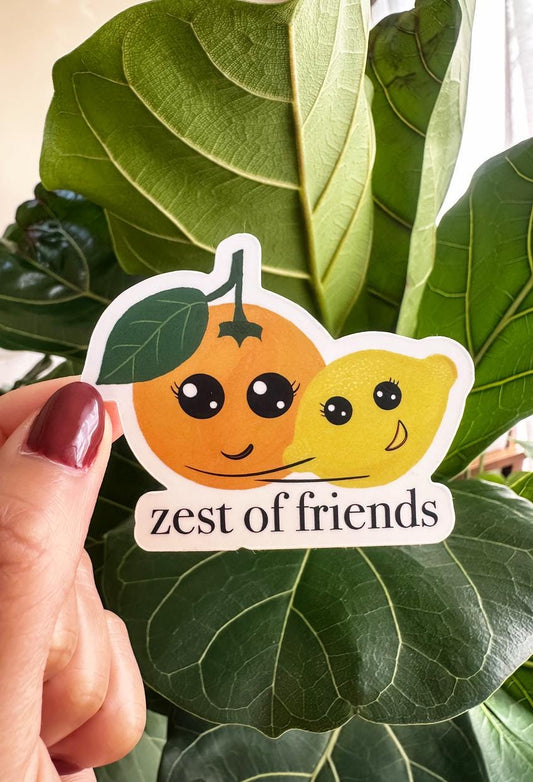 Zest of Friends Sticker | Kawaii Citrus Fruit Decal