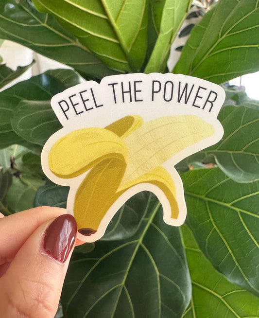 Power Banana Sticker | Motivational Fruit Decal